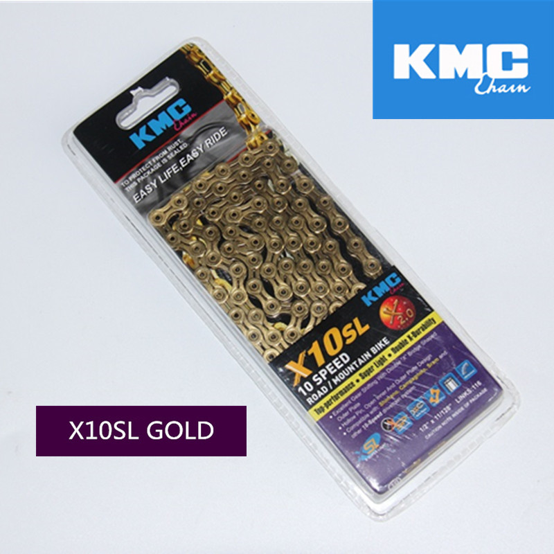 Kmc ketting x8 x9 x10 x10sl x11 x11sl goud zilver ketting mtb road fiets voor shimano ketting 8 9 10 11 SPEED 116L chain fiets