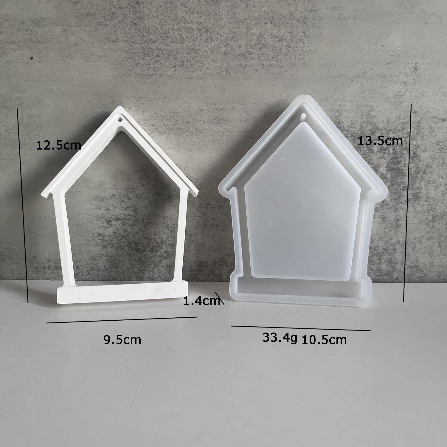 Decoratieve hanger met huisvogel, gemaakt van siliconen, mal voor lentevogel, gipsen ornament.: Lichtgrijs