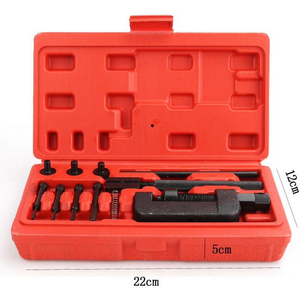 13PC Bicycle Timing Chain Removal Tool Motorcycle Riveting Repair Universal Tool Timing Chain Breaker Set Bicycle Repair Tool