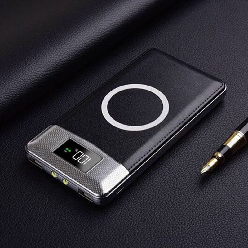 50000Mah Power Bank Externe Batterij Bank Ingebouwde Draadloze Oplader Powerbank Draagbare Qi Draadloze Oplader Voor Iphone 8 8Plus Xs