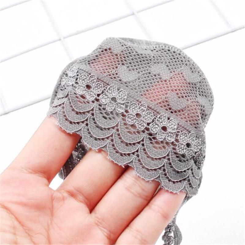 Chaussettes invisibles à talons hauts, 5 paires, semelle intérieure en dentelle, pour femme, chaussettes courtes antidérapantes, printemps été