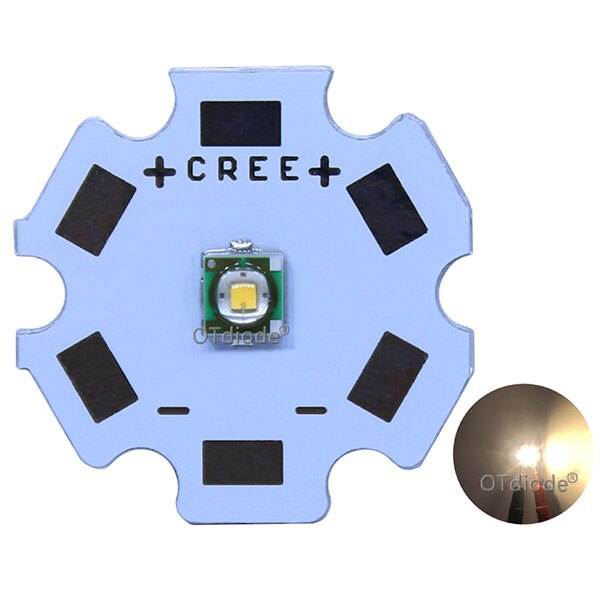 20pcs Cree XPC XP-C Q5 3535 SMD 1W LED Emitter Diode Neutral White Cool White Warm White with 20mm 16mm 12mm 8mm PCB: Warm White / on 20mm Aluminum PCB