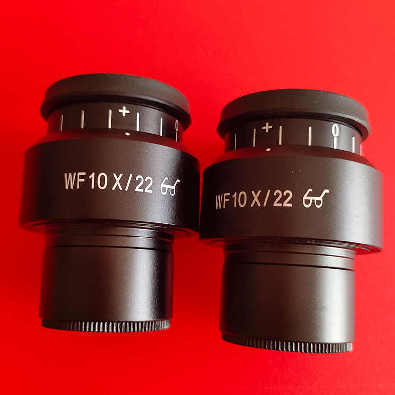 2Stck WF10X/22 Mikroskop Weitwinkel Okular Okular Eyepoint Objektiv Einstellbare Breite Feld 30mm Weitfeld Mikroskop Okular: Weiß