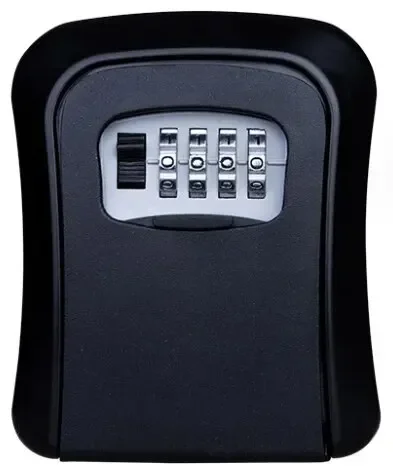 Wall Mounted Key Keeper Combination Lock Waterproof 4Digit Password 5-Key Storage Box Easy Installation for Home/Office Security: WHITE