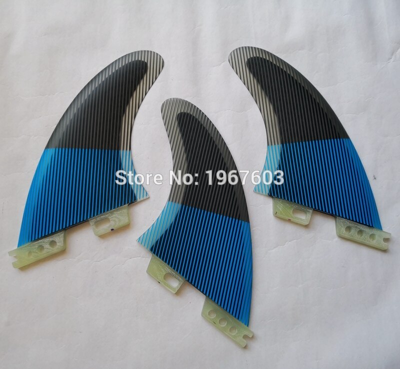 G7 G5 FCS II 2 Surfing Fins Tri Set Line yellow blue Surfboard Fin Surf Accessory M L
