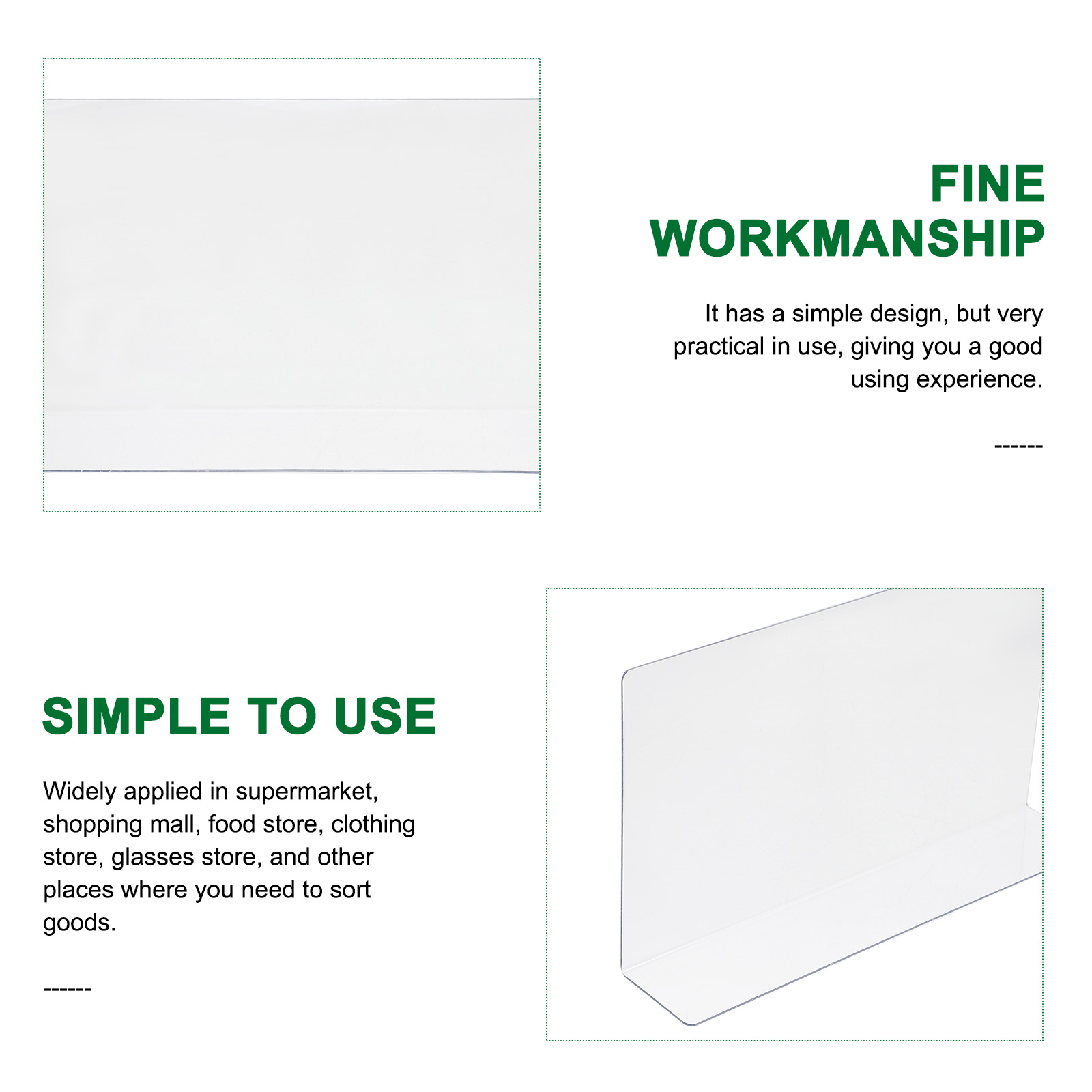 10 pezzi divisori per scaffali scheda di classificazione delle merci separatore del negozio tabellone per materie primo in plastica ganizer per la conservazione della casa Schermo al dettaglio