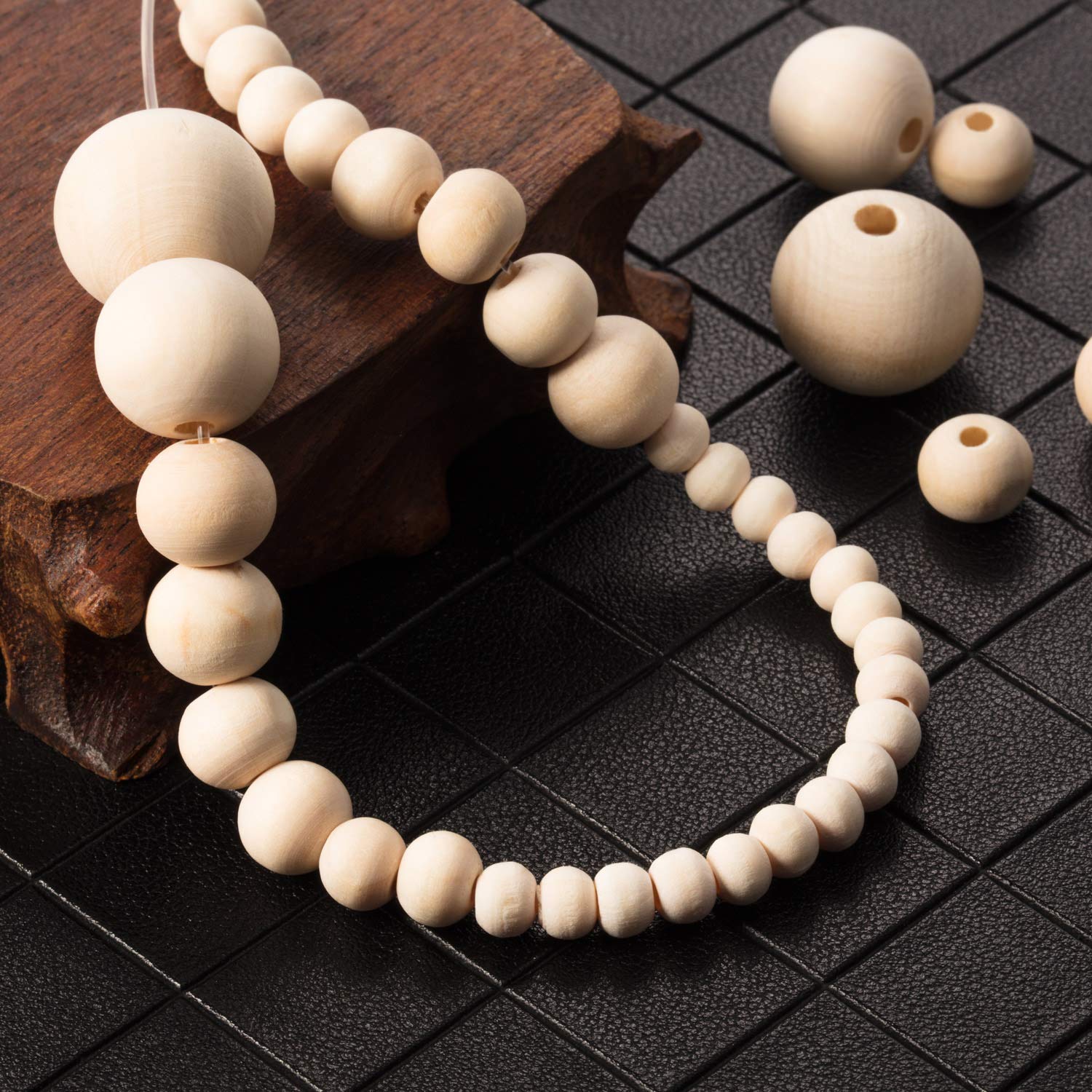 5 ~ 20mm nowe naturalnie drewniane koraliki drewniane okrągła kula drewno Spacer koraliki dla Craft DIY luźne drewniane koraliki na wyrób biżuterii bransoletka