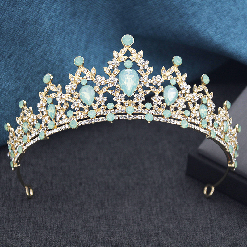 Princess Crown Small Tiaras Headdress Party Birthday Diadem Bridal Wedding Dress Hair Jewelry Accessories: Black Zinc Plated