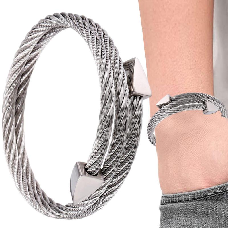 Crainoc titânio pulseira triângulo multicamadas titaniumion osmio pulseira titânio masculino terapeutico pro titânio íon pulseira