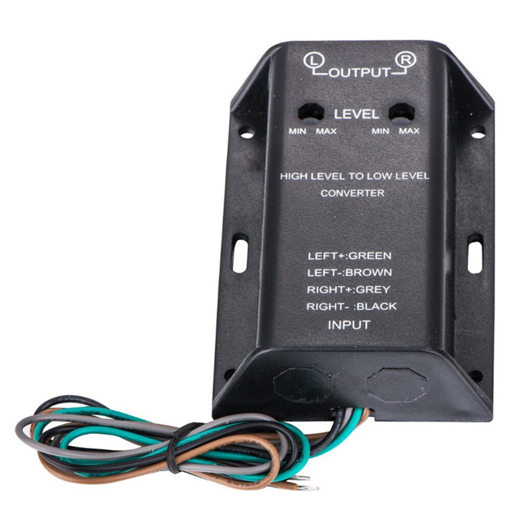 Stable Signal Easy Install Tweeters Practical Stereo Audio Converter Adapter HIGH TO LOW Adjustable Car Mounted Amplifier Output