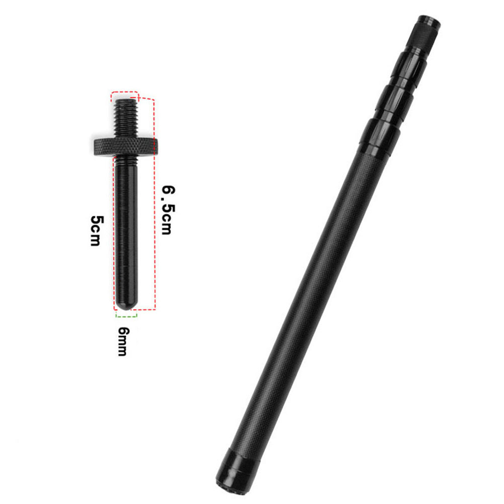ABS Plastic Koolstofvezel MM Roestvrijstalen connector Eén hand of tweehandig Intrekbare paal Staartdiameter Stabiel: Sky Blue