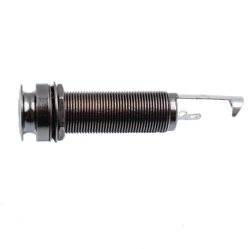 4 couleurs fileté cylindre guitare électrique basse sortie entrée sangle fin Pin Jack guitare pick-up prise 6.35: Gun-10pcs