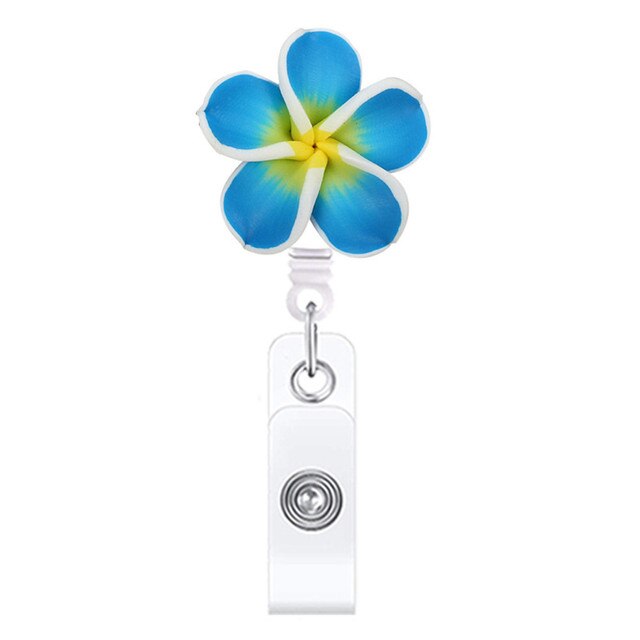 Retractable Nurse Badge Reel Clip Badge Holder Students Doctor ID Card Holder School Office Supplies: Blue