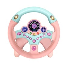 Children Kids Steering Wheel Toy with Light Sound Simulation Driving Education Toy Simulation Driver Pretend Toys for baby