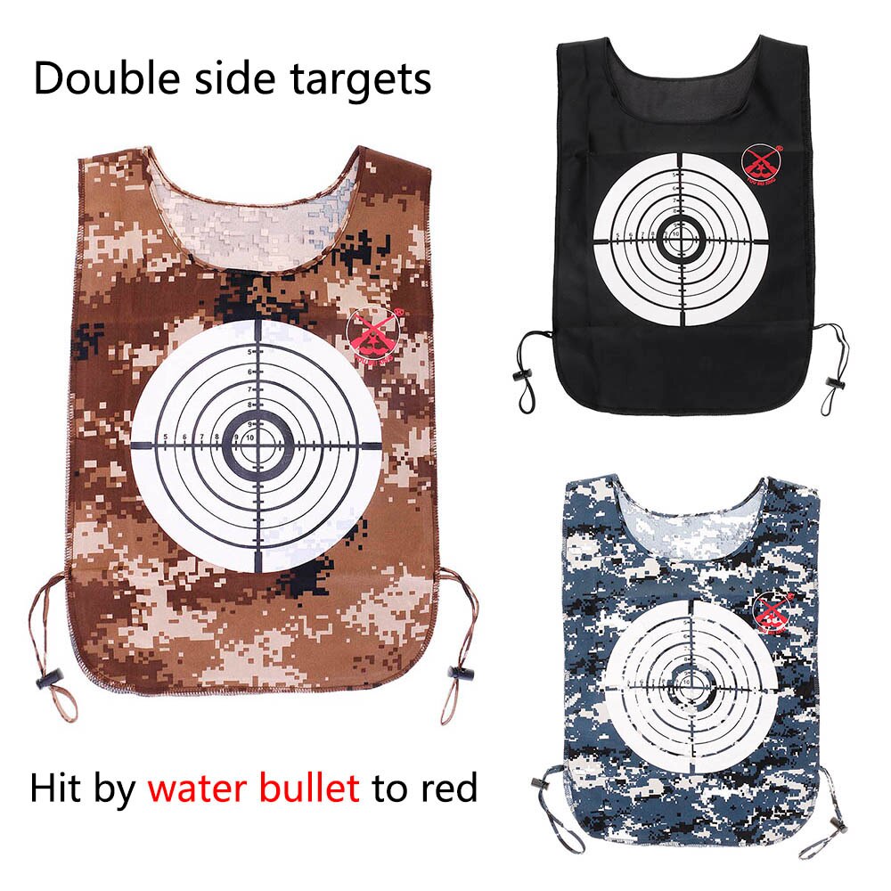 Game vest with target icon adjustable target double-sided outdoor cloth any color: Default Title