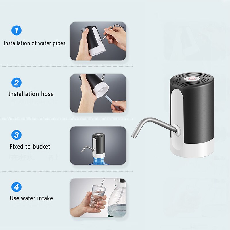 Automatische Draadloze Water Fles Pomp Elektrische Water Dispenser Gallon Drinking Fles Schakelaar Draagbare Waterpomp Dispenser