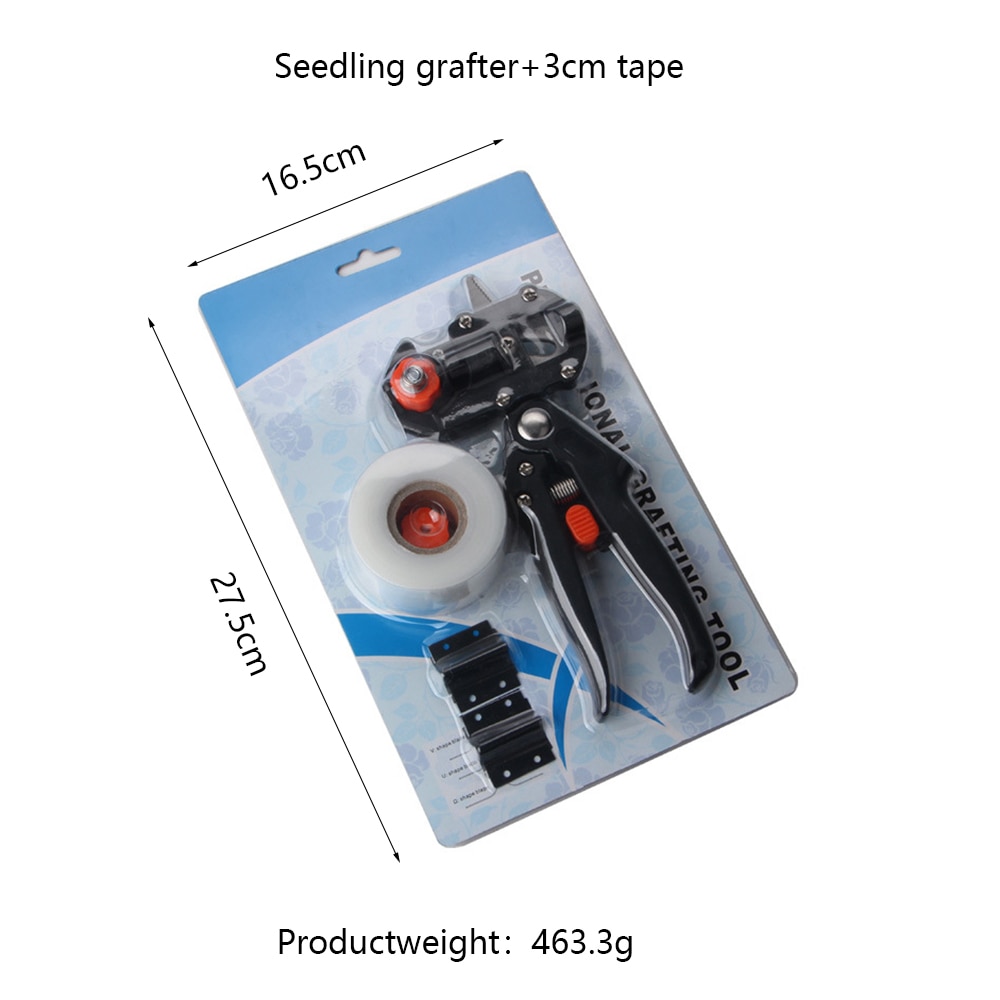 Máquina de injerto con 2 cuchillas, tijeras para injertar árboles, herramienta de injerto, agarre antideslizante, t027