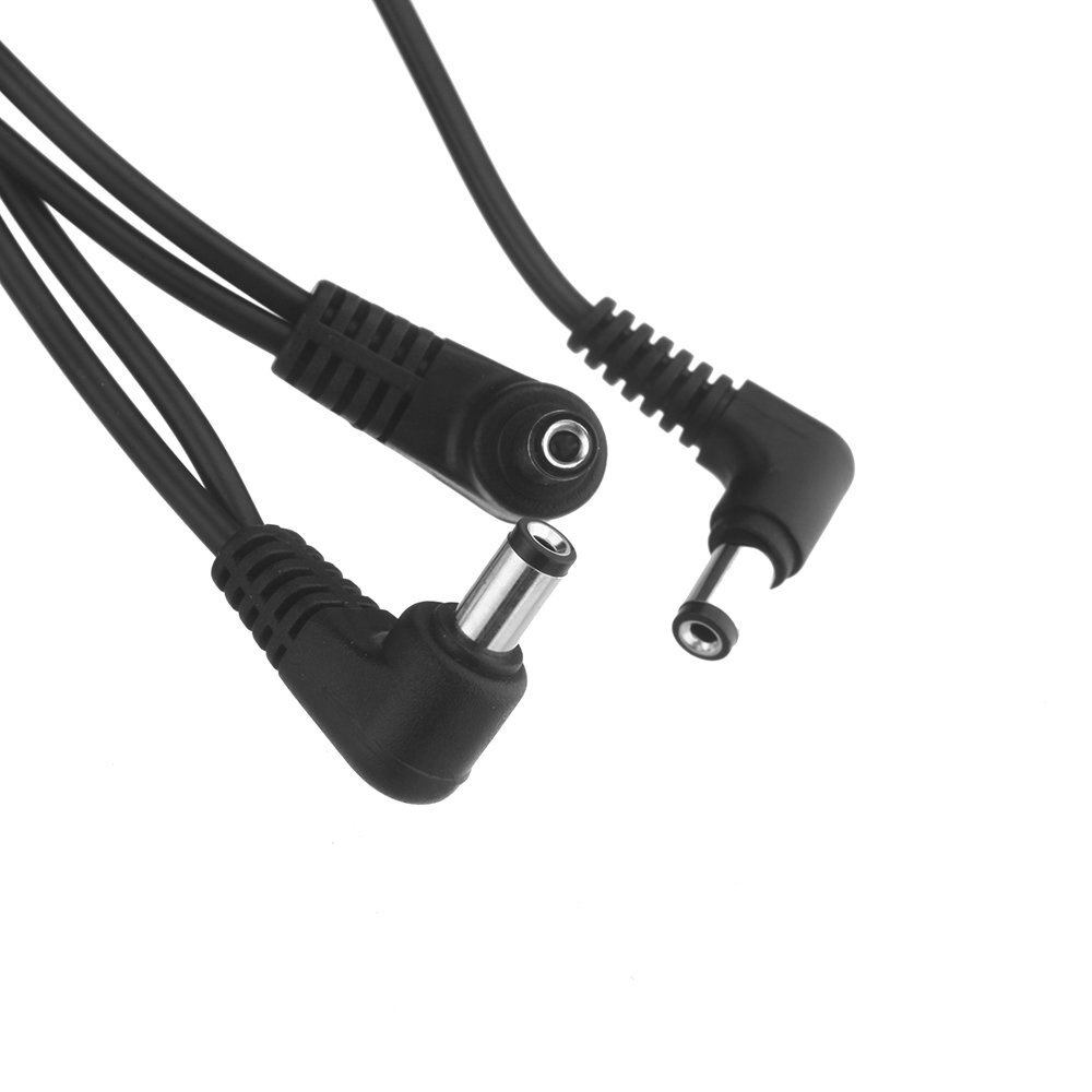 3Pcs-Vitoos 3 Manieren Elektrode Chain Harness Kabel Koperdraad Voor Gitaar Effecten Voeding Adapter Splitter zwart