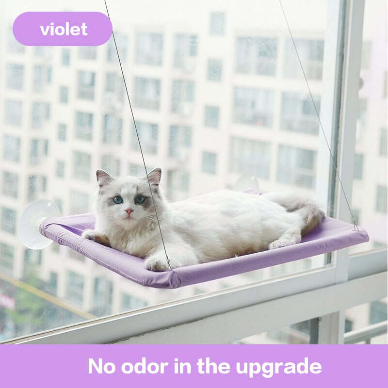Leuke Huisdier Opknoping Bedden Lager Kat Zonnebaden Lounger Mount Huisdier Kat Hangmat Comfortabele Kat Huisdier Bed Plank Zetel Bedden: purple