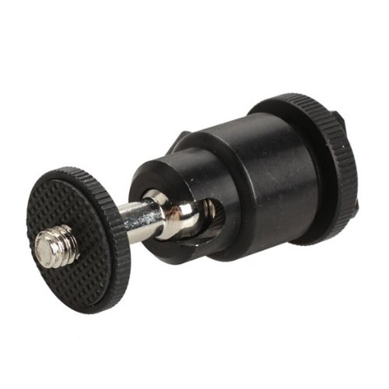 Mini-schuhhalter-kugelkopfstativ für dslr-kameras ( (360 ° drehung), schwarz