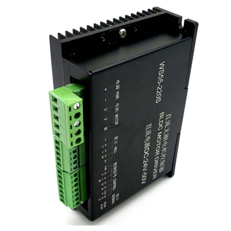 WS55-220S 3 fase Brushless DC il motore autista Del controllore 24-50V 600W di CNC Mandrino BLDC il motore autista Del controllore