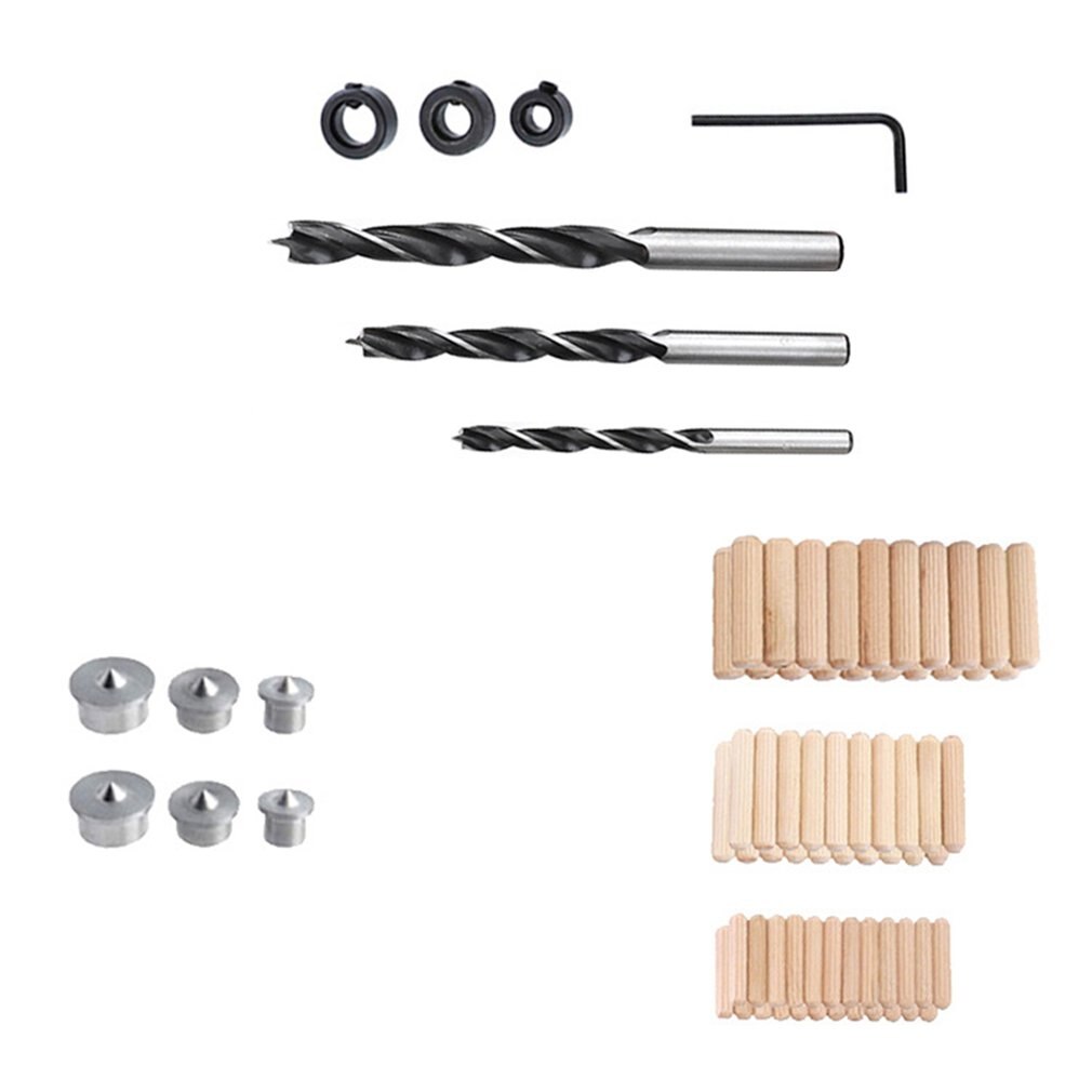 Straight Hole Wood Drill Guide Locator Portable Drilling Puncher Doweling Saw Jig Set Woodworking Carpentry Tools