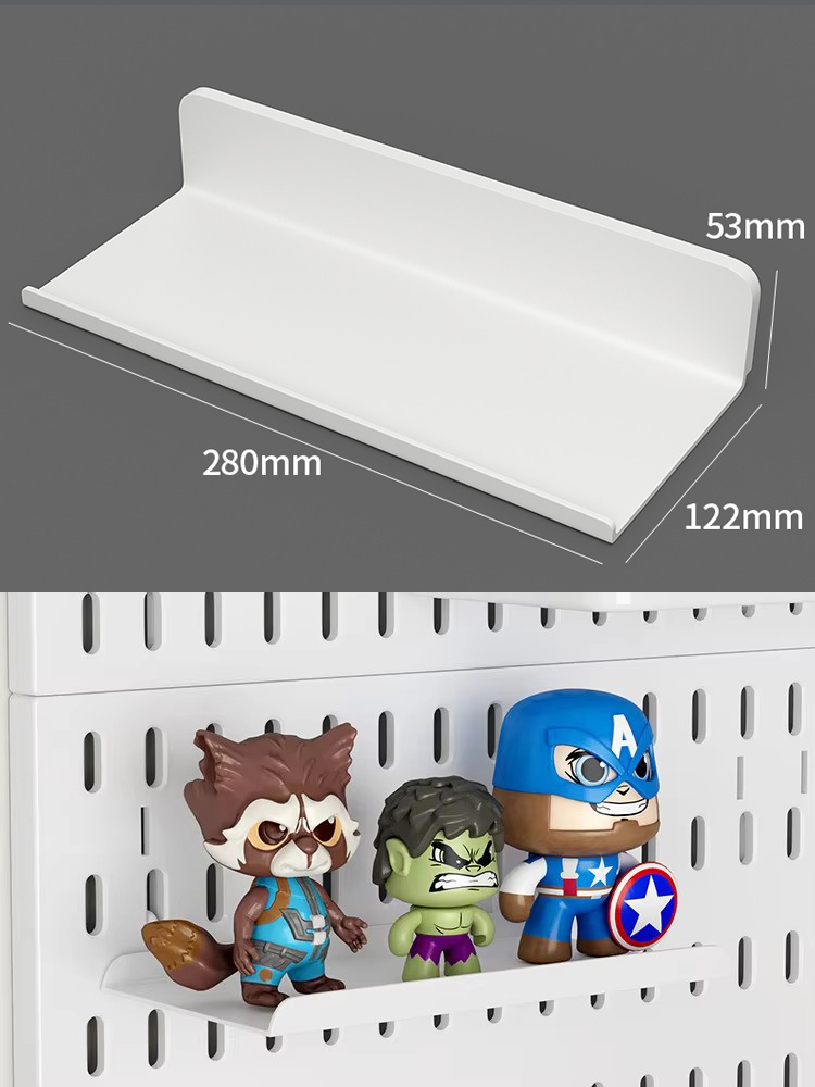 de tablero perforado DIY, montaje en pared, organizador de tablero perforado, Kit de almacenamiento, accesorios de tablero perforado, organización artesanal sin perforación: Oro
