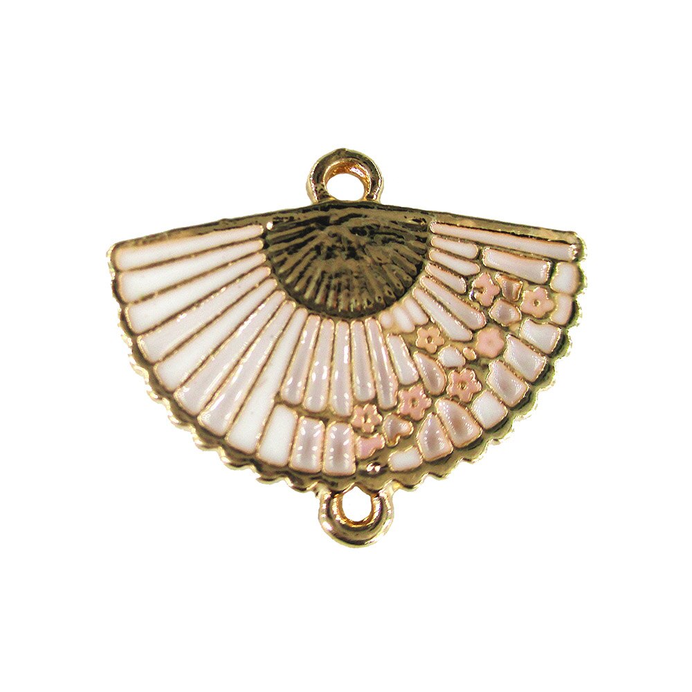 10 Stks/set Vintage Kleine Charm Enamel Fan Hanger Ketting Fit Diy Armband Sieraden Maken Decoratie Mode Accessoires: white