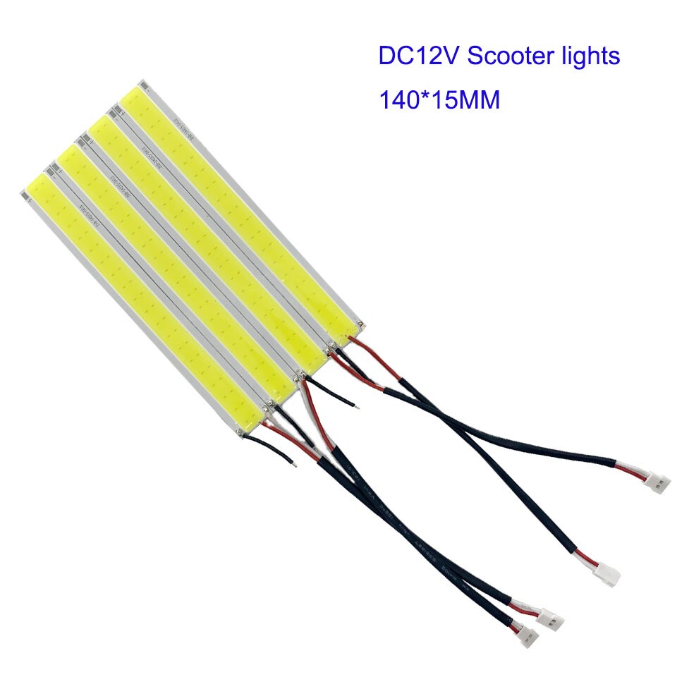 DC12V Scooter licht 5W led cob strip licht rood groen warm wit, koel wit emitting diode lamp cob kleuren voor auto lamp licht