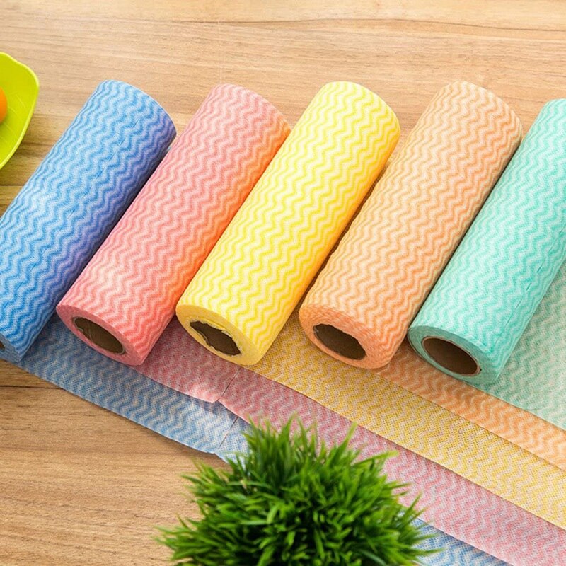 Wegwerp vaatdoek herbruikbare theedoeken keukenpapier multifunctionele schoonmaakdoeken 5 rollen vaatdoek