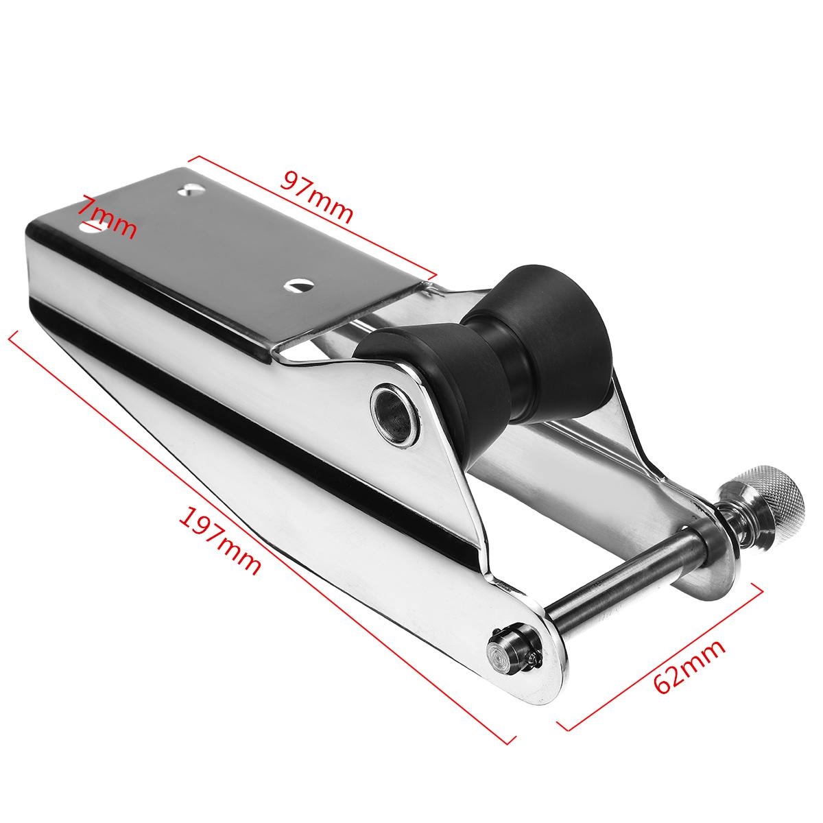 316 Stainless Steel Heavy Bow Anchor Roller For Fixed Marine Boat Docking Black Nylon Roller Spring Loaded Pin Prevent