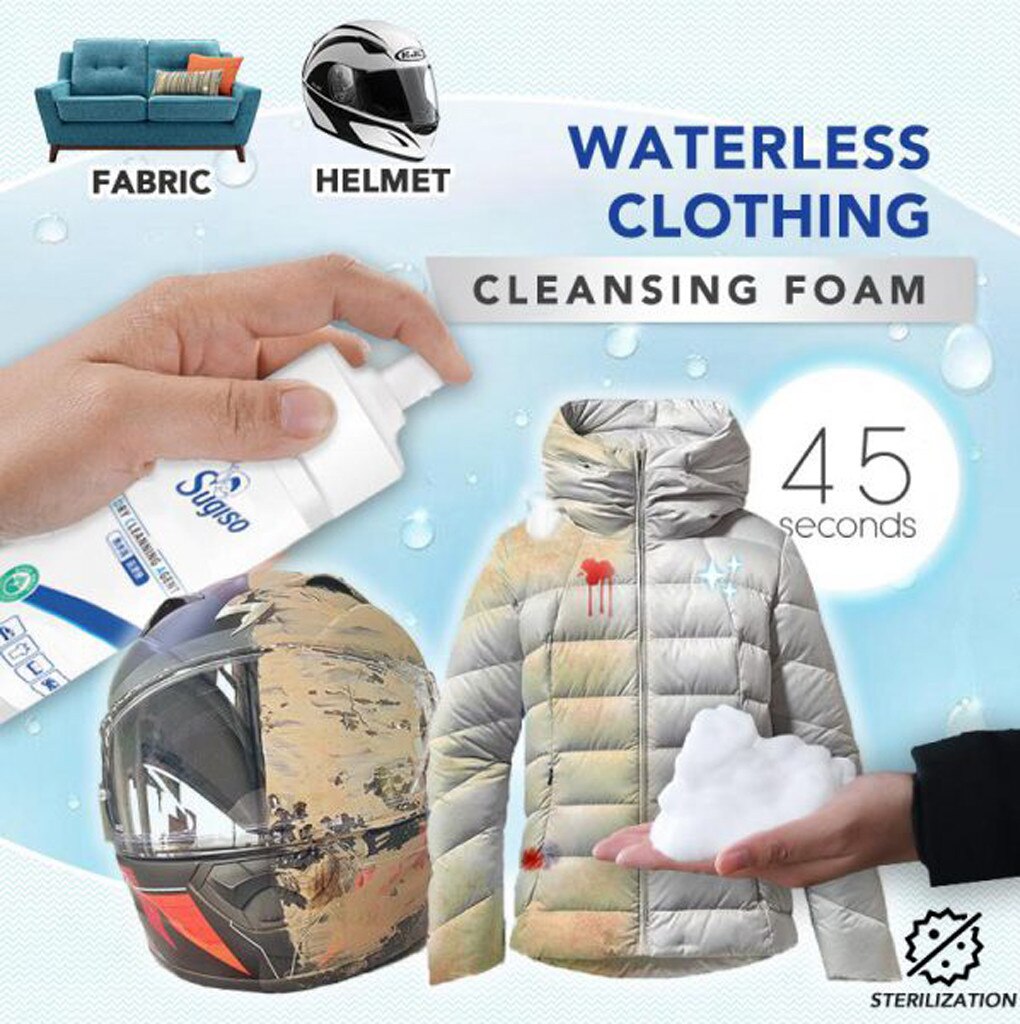 Foam Dry Cleaning Agent 120ml Disposable Stubborn Stains Clothing Fabric Cleaning Down Jacket Cleaner Multi-purpose Waterless#20