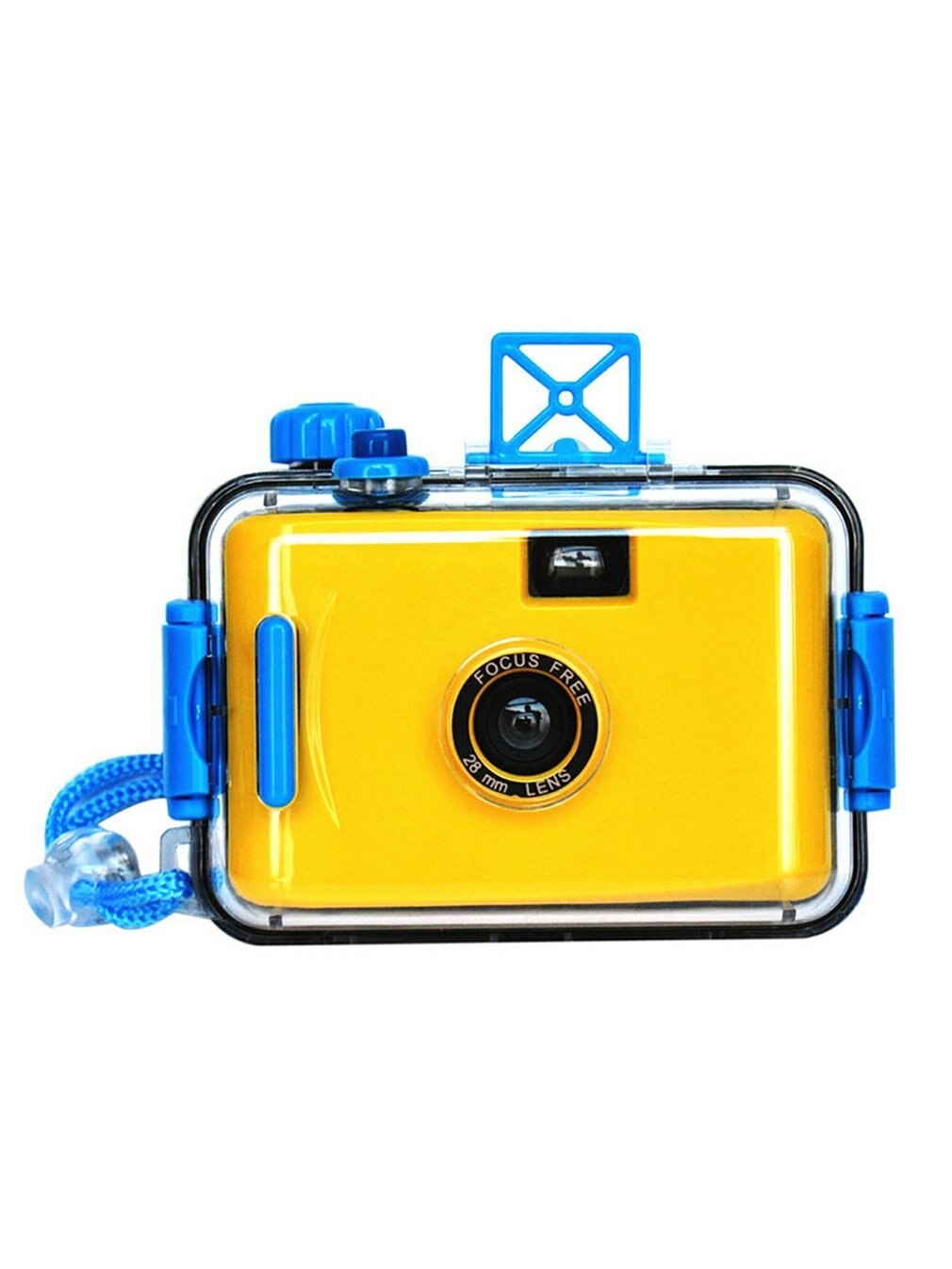 Reusable Waterproof Camera Cute Film Camera Underwater Diving Retro Camera Double Button: Yellow