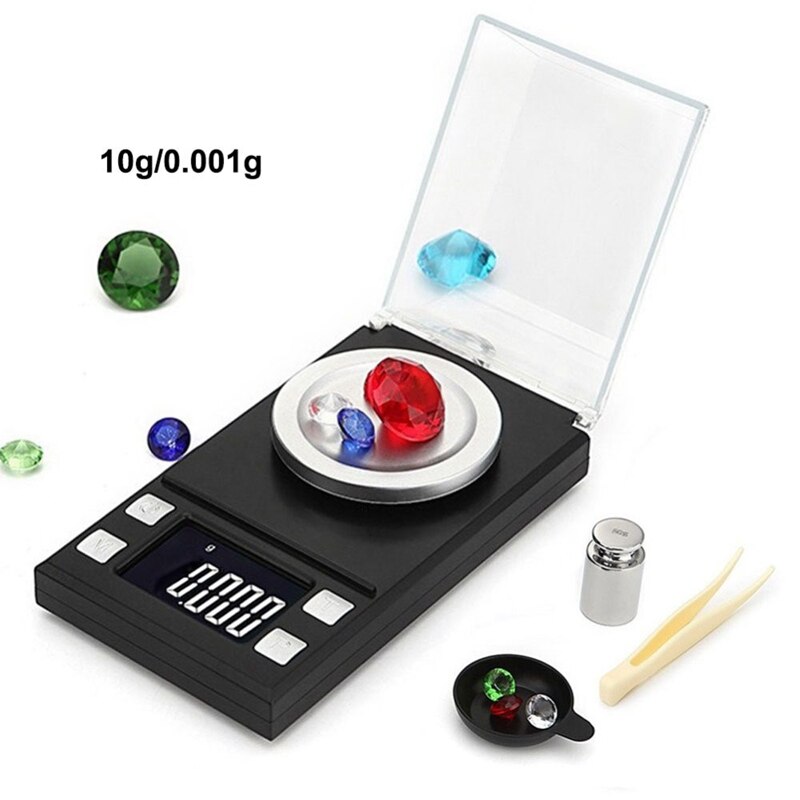 10G Electronic Scales 0.001 Lcd Digital Scale Jewelry Medicinal Herbs Portable Lab Weight Milligram Scale