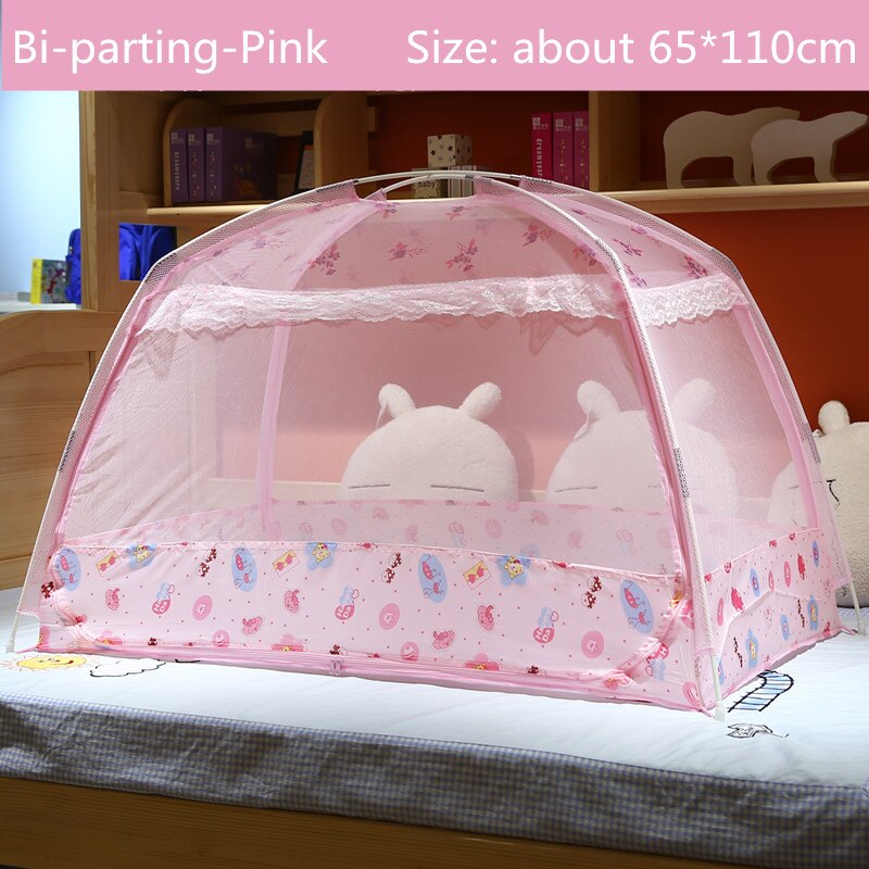 Mosquiteras para cuna de bebé estilo Ger, decoración para habitación de niños, tiendas de campaña para niños, red plegable con Stents,: qianfenxiao 65x110cm