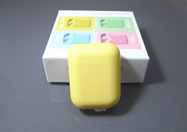 Macaron Inpods 12 UP Version Touch Key Matte Wireless Bluetooth 5.0 Headphones Stereo Earphones Earbuds i11 i12 Tws for Xiaomi: yellow with box