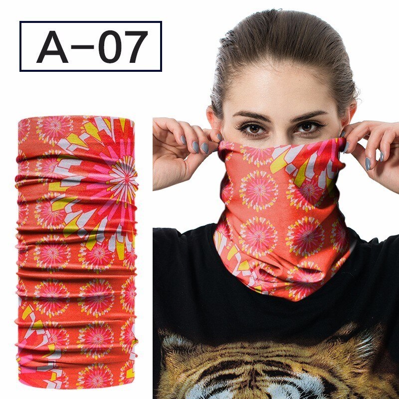 crâne flamme Bandana bandeau Sport vélo vélo Multi fonctionnel sans couture tubulaire magique Bandanas Tube anneau écharpe: A-07