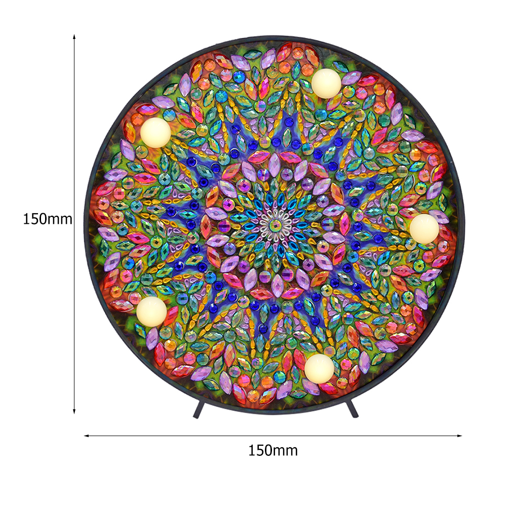 Diamant Malerei LED Lampe Licht Mandala 5D Diamant Stickerei Landschaft Strass DIY Diamant Weihnachten Halloween