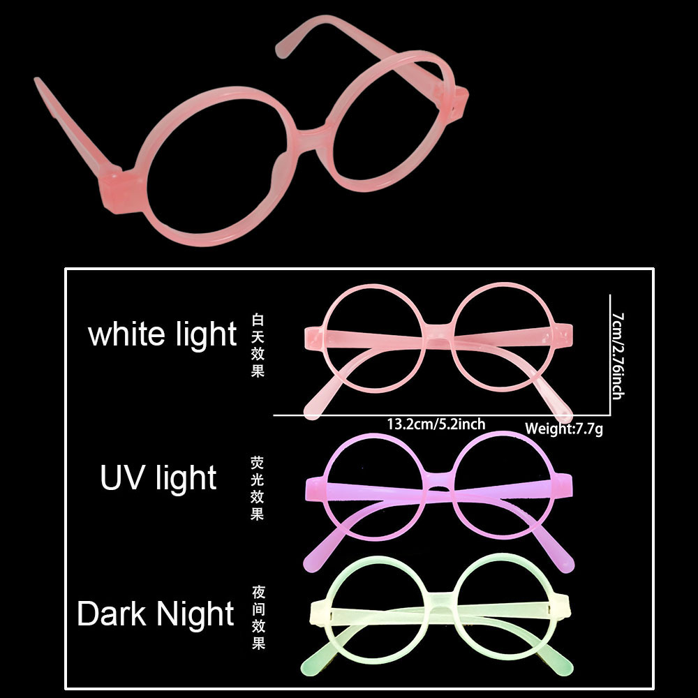Selvlysende briller neonfargeskiftende briller lysende rekvisitter fluorescerende temafest uv-glød festdekorasjonsutstyr: Mørk kaki