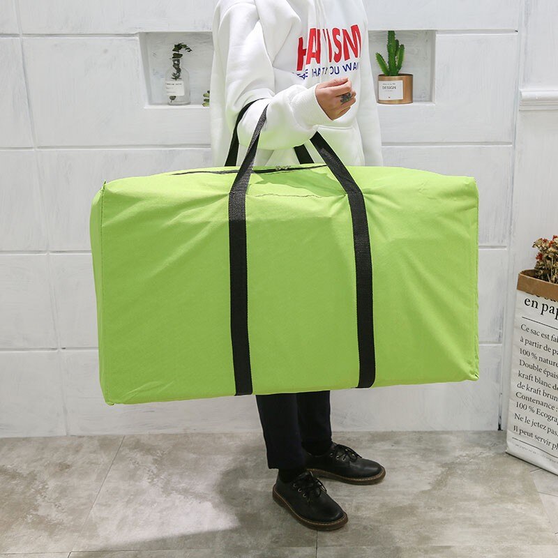 Unisex de gran capacidad de viaje bolsos Oxford impermeable bolsas de equipaje plegable bolsas para mudanza bolsas de almacenamiento para ropa XA326F: Green