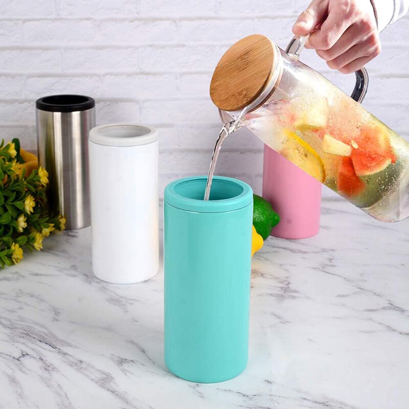 UPORS 12oz maigre canette refroidisseur en acier inoxydable bouteille de bière garde-froid Double paroi isolé vide porte-bouteille barre accessoires