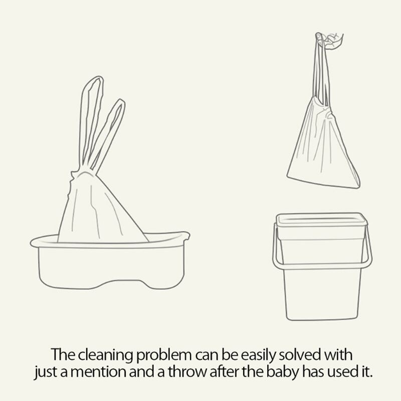 5 rull /50 stk universell pottetrening toalettsete søppelposer reisepotteinnlegg  d7yd