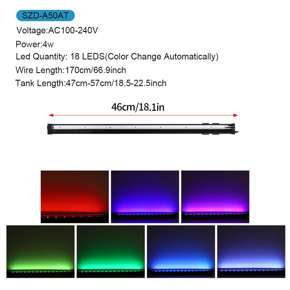 Kleurrijke Kleur Veranderende Led Aquarium Licht Duiken Licht Led Afstandsbediening Kleur Veranderende Onderwater Licht Led Aquarium: DB-60AT