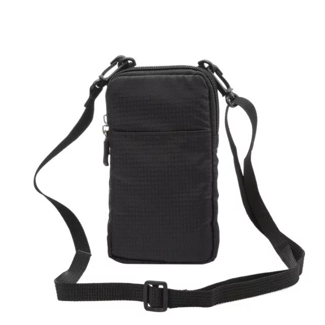 Fulakate, bolsa Universal deportiva de 6,5 pulgadas de gran tamaño para iphoneXs Max XR, riñonera para Huawei Mate20, funda de hombro para Xiaomi Max2: Black 6.5 inch