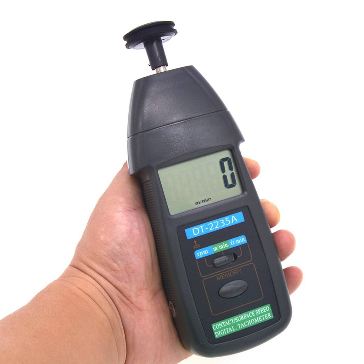 DT-2235A Lcd Digital Contact Tachometer Rpm Tach Tester Meter Motor Speed Gauge Testen Handheld Optische