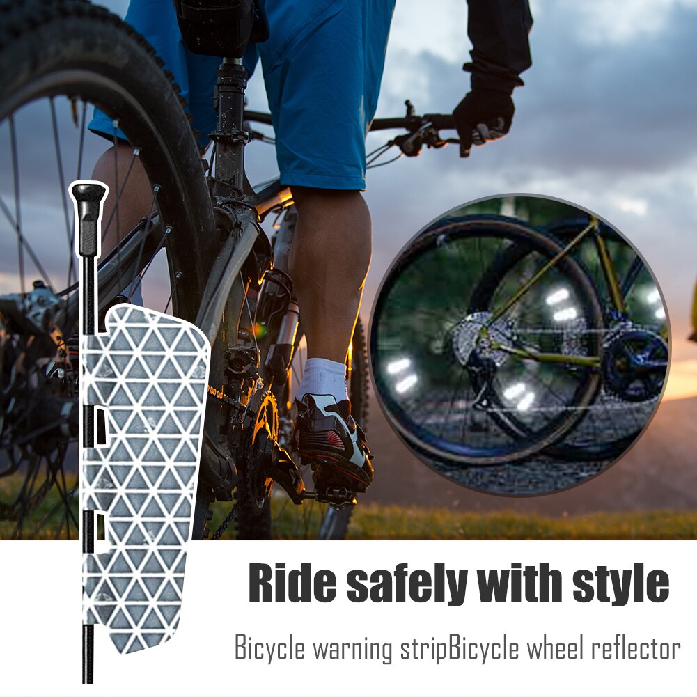 4 Stuks Fiets Mountainbike Rijden Wiel Veiligheidswaarschuwing Stickers Fiets Fietsen Reflectoren Reflecterende Strips