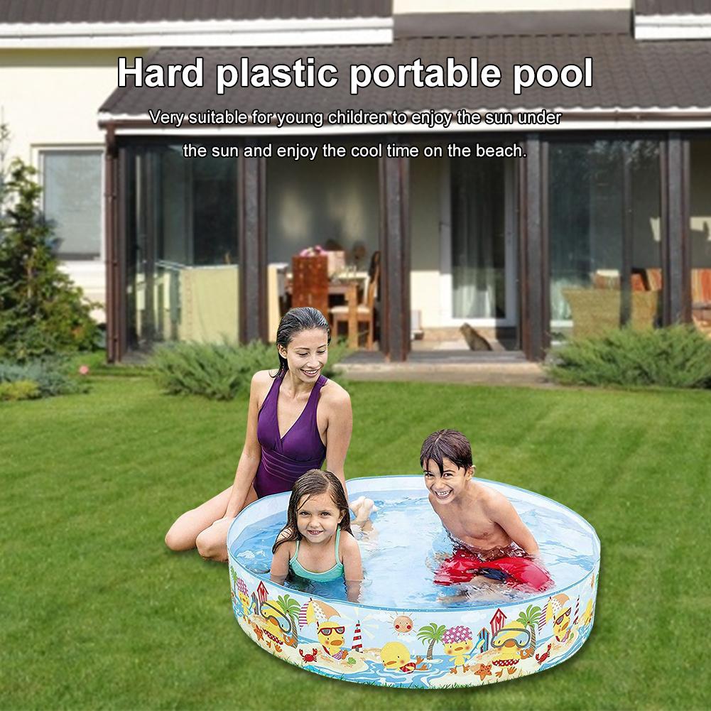 Hård plast pool oppustelig swimmingpool tykkere pvc soppebassin badekar udendørs sommer swimmingpool til børn