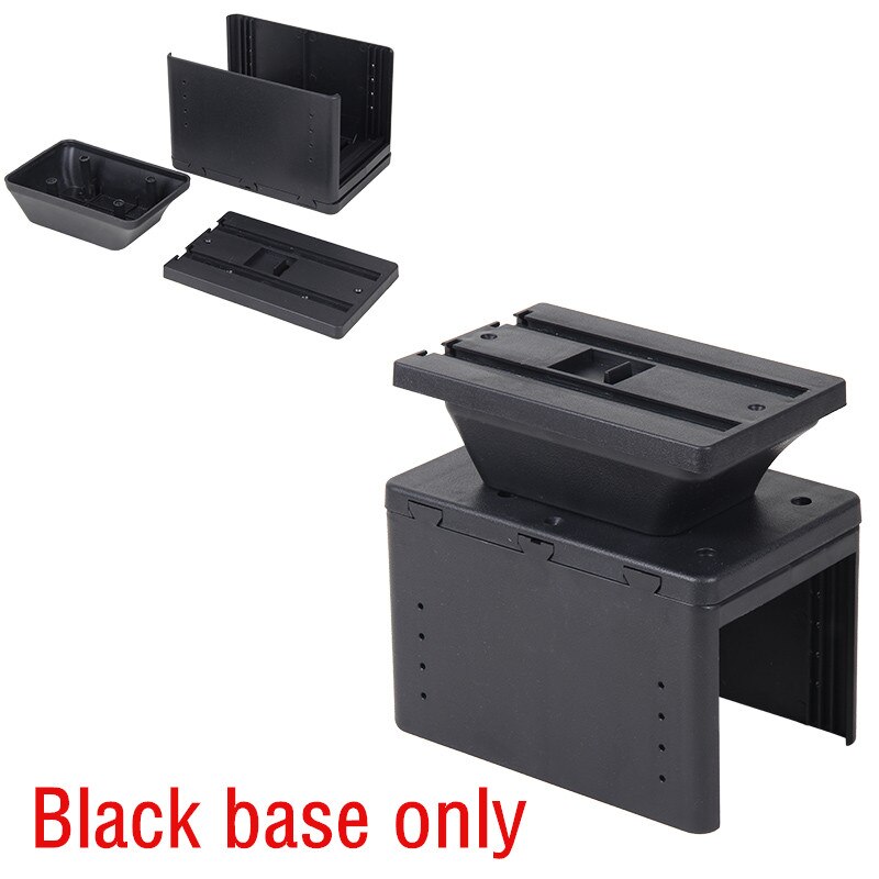 Voor Renault Kangoo Modus Rapid Symbool Auto Armsteun Opbergdoos Center Console Lederen Bekerhouder Auto Styling Decoratie: Black base only