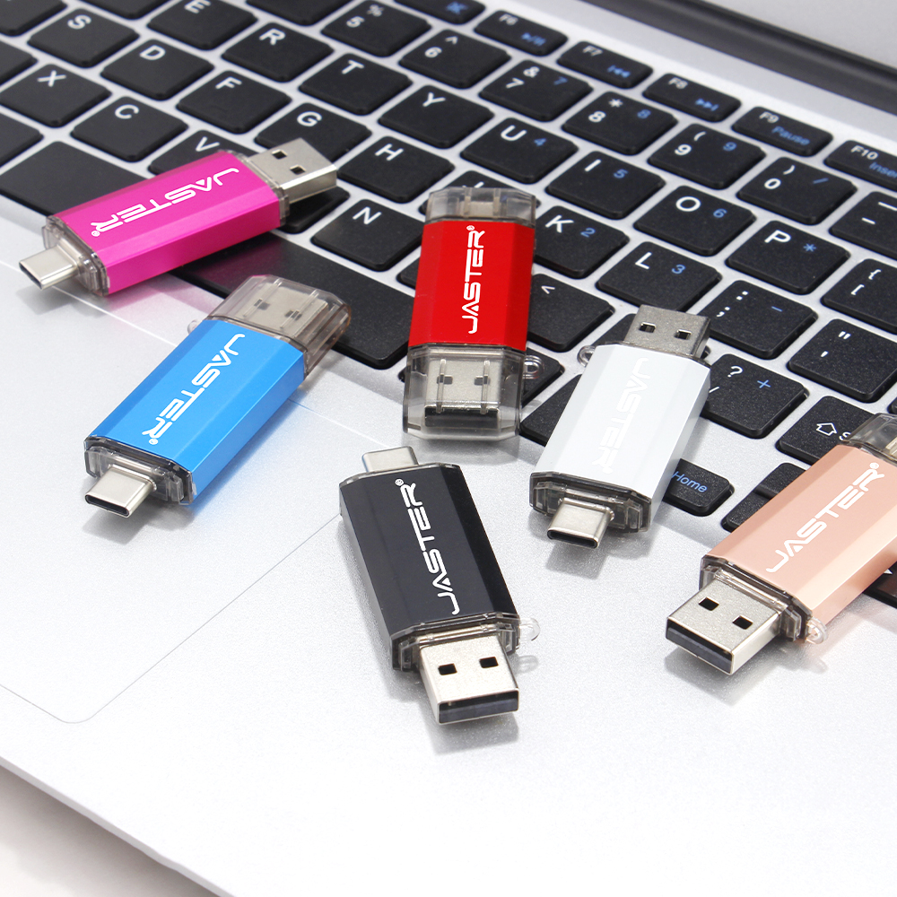 High Speed TYPE-C USB 2.0 Flash Drive 64GB Rotatable OTG Pen Drive 32GB 128GB 256GB Memory Stick for Mobile Phone Black Pendrive