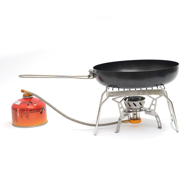 Outdoor Draagbare Vouwen Roestvrij Staal Brander Beugel Camping Barbecue Set Pot Bakplaat Beugel Grillen Netto Trompet